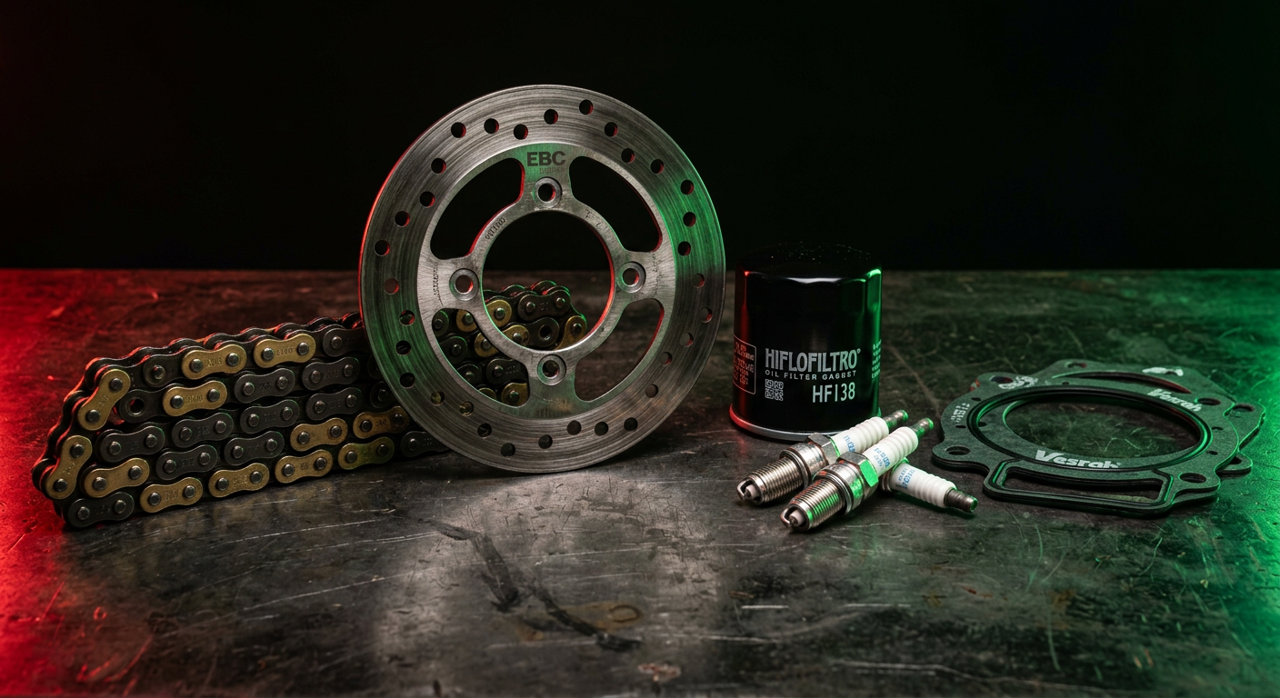 Berbagai sparepart motor tersedia di Raja Bengkel Makmur